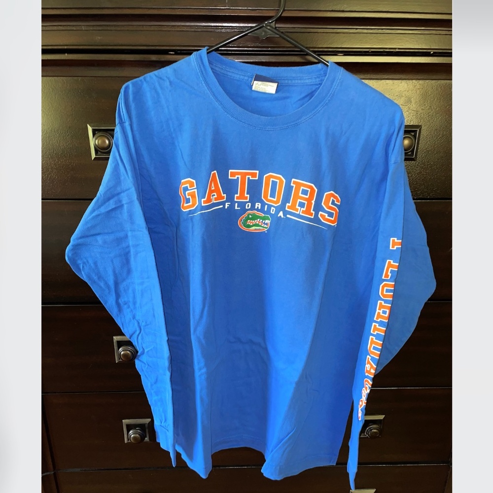 UF Florida Gators Long Sleeve Blue Shirt Sz L
